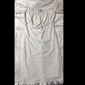 Off the shoulder white fashion nova dress